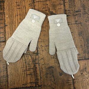 Adidas Convertible Knit Mittens - Light Grey